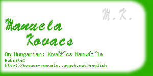 manuela kovacs business card